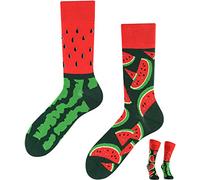 TODO Colours Fantaisie Chaussettes Rigolotes Homme et Femme motif drôle et multicolore (39-42, Pastèque Juteuse)