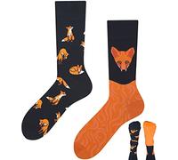 TODO Colours Fantaisie Chaussettes Rigolotes Homme et Femme motif drôle et multicolore (43-46, Renard)
