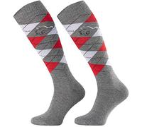 TODO Comodo Chaussettes d'équitation Carreaux STPDJ | Mi-Bas d'équitation | Coton Chaussette Equitation Femme, Enfant, Homme (STPDJ - RS17, 35-38)