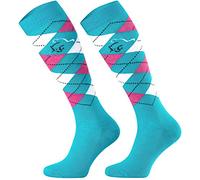 TODO Comodo Chaussettes d'équitation Carreaux STPDJ | Mi-Bas d'équitation | Coton Chaussette Equitation Femme, Enfant, Homme (STPDJ - RS21, 35-38)