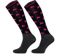 TODO Comodo Chaussettes Equitation Femme, Fille et Enfant, l'été, mince, respirant | Chaussette d'équitation ete STPJM (31-34, STPJM - Horses 02)