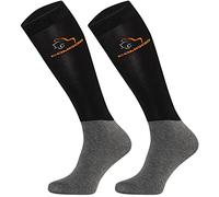 TODO Comodo Chaussettes Equitation Femme, Fille et Enfant, l'été, mince, respirant | Chaussette d'équitation ete STPJM (39-42, STPJM - HK Black)