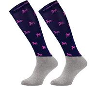 TODO Comodo Chaussettes Equitation Femme, Fille et Enfant, l'été, mince, respirant | Chaussette d'équitation ete STPJM (35-38, STPJM - Horses 04)