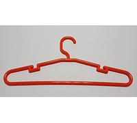 TODO HOGAR Cintre Plastique Style Blanc, Vert, Orange et Fuchsia. 25 et 50 UNDS Cintres en Plastique Standard, résistants et Fins, pour Adultes, 42 cm, Couleurs Assorties Orange