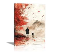 TODOAA Abstrait noir et blanc Tableau Beaux paysages d’automne bureau murale pour de Adolescent Salon images décoration murale pour chambre à coucher-20x30cm Encadrée