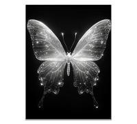 TODOAA Impression sur Toile intissee Abstrait Images d’œuvres d’art d’animaux modernes noire et blanche Decoration murale - Tableaux Décoration Moderne, Salon Tableau Mural(blanc)-60x90cm Sans cadre