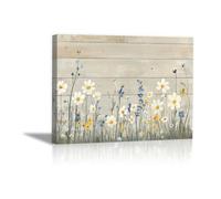TODOAA Moderne Boho Plante Affiche Decoration Murale Œuvres florales simples Tableau Esthétique Images Murales pour la Maison, Bureau, Salon, Chambre(Blanc)-60x90cm Sans cadre