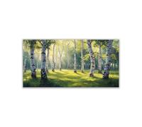 TODOAA Tableau Décoration Murale Salon arbre de vie Peintures Paysage naturel des arbres forestiers Image sur Toile Murale pour Chambre- Maison Bain affiche Impression(Blanc)-40x80cm Sans cadre