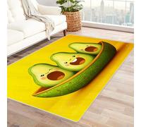 TODOAA Tapis Chambre d'enfant Motif Mignon Dessin animé drôles de Fruits Style Moderne Salle à Manger, Chambre, Cuisine - Boheme Chic, Design Traditionnel Oriental Moquette(Vert)-90x150cm