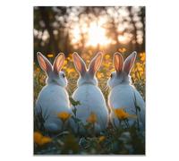 TODOAA Toile Tableau Peinture DrôLe Animaux Affiches Un lapin adorable naturel Moderne Murale Art Tableaux- pour Salon Decoration mural bain à coucher(Jaune)-30x40cm Sans cadre