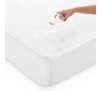 Todocama 3005 Protège-Matelas réglable en Tissu éponge imperméable et Respirant pour lit de 80 x 190/200 cm, Blanc