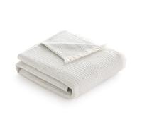 Todocama - Couverture en Coton Extra Douce avec Motif Gaufre, Couvre-lit Multifonction Four Seasons pour canapé, lit, Housse décorative et Couverture écharpe (Gris Clair, 230 x 240 cm).