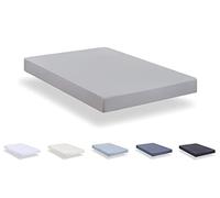 Todocama - Drap Housse réglable en Microfibre brossé Extra Doux. Lit 80 x 190/200 cm, Gris Clair