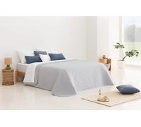 Todocama Etoile - Couvre-lit boutis Fin avec Motif étoiles, pour Printemps, été, Automne et Hiver. 100% Microfibre Extra Douce - Housse de lit Multifonction - Gris Clair 105-200 x 260 cm