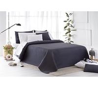 Todocama Fine Boutique Couvre-lit piqué pour Printemps, été, Automne et Hiver, 100% Microfibre Extra Douce, 105-200 x 260 cm, Gris foncé