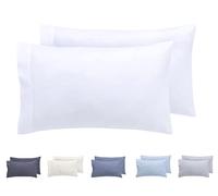 Todocama Lot de 2 Housses de Coussin, Microfibre Extra Douce, hypoallergénique, Lot de 2-30 x 50 cm, Blanc