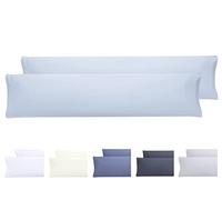 Todocama Lot de 2 taies d'oreiller en Microfibre Extra Douce, hypoallergénique, 2-135 x 40 cm, Bleu Clair