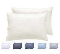 Todocama Lot de 2 Housses de Coussin en Microfibre hypoallergénique Extra Douce Beige 2-50 x 70 cm