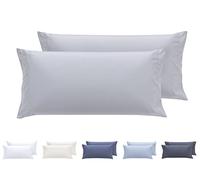 Todocama Lot de 2 taies d'oreiller en Microfibre Extra Douce, hypoallergénique, 2-70 x 40 cm, Gris Clair