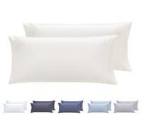 Todocama Lot de 2 Housses de Coussin Extra Douces et hypoallergéniques Beige 70 x 40 cm
