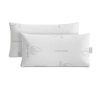 Todocama Oreiller viscoélastique en aloès Vera (Pack de 2 unités 75 cm), Noyau Compact viscoélastique pour Le col et Le Cou, fermeté Moyenne-élevée, Double Fermeture éclair.