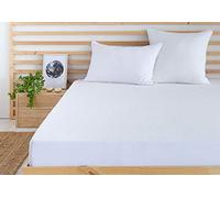 Todocama protège-Matelas en Tissu éponge imperméable et Respirant. Disponible dans Toutes Les Dimensions. (Lit de 120 x 190/200 cm) Blanc