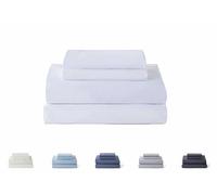 Todocama Underzy 5003 Parure de lit 4 pièces avec Drap-Housse réglable, Drap Plat et 2 taies d'oreiller de 50 x 80 cm, pour lit de 180 x 190/200 cm, Blanc