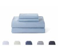 Todocama Underzy 5003 Parure de lit 4 pièces avec Drap-Housse et 2 taies d'oreiller de 50 x 80 cm (lit de 150 x 190/200 cm, Bleu Clair)