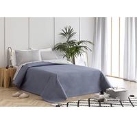 Todocama Underzy Couvre-lit boutis Fin avec Motif Losanges pour Printemps, été, Automne et Hiver. 100% Microfibre Extra Douce. Couvre-lit Multifonction pour lit de 80/90-180X260cm, Gris Foncé