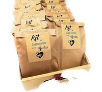 TODOKRAFT Kit de survie pour mariage, sacs kraft, 40 pièces, 20 x 12 x 4,5 cm, avec étiquettes