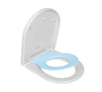 TODOT Abattant WC Familial Forme en D, Lunette de Toilette avec Siège Enfant Magnétique, Frein de Chute et Charnière Réglable, Siège de Toilette pour Adultes et Enfants, Démontage Rapide - Blue