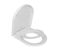 TODOT Abattant WC Familial Forme en D, Lunette de Toilette avec Siège Enfant Magnétique, Frein de Chute et Charnière Réglable, Siège de Toilette pour Adultes et Enfants, Démontage Rapide - Blanc