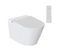 TODOT WC Japonais Smart 7201 Pro, Toilette Japonais Suspendu Blanc Avec Télécommande, Position et Température du Jet Réglable, Séchoir Air Chaud 3 Niveaux