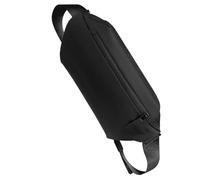 TODREMOU Banane Sac Femme Poitrine Homme-Voyage Sacs Ville Fille Bandoulière Secrete Running Sacoche Sangle Velours Moumoute Cuir pour (Grand, Noir)