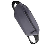 TODREMOU Banane Sac Femme Poitrine Homme-Voyage Sacs Ville Fille Bandoulière Secrete Running Sacoche Sangle Velours Moumoute Cuir pour (Lumière, Gris)