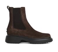Tod's - Bottines Chelsea en daim marron - Femme - Chaussures - Brun - Taille: 38 1/2 EU