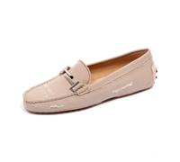 Tod's - Chaussure Mocassin en Tissu Léger Abrasé - Femme - Chaussures - Rose - Taille: 36 1/2 EU