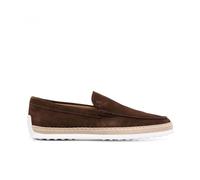 Tod's - Chaussures Slip-On en Caoutchouc Raffia - Homme - Chaussures - Brun - Taille: 43 EU