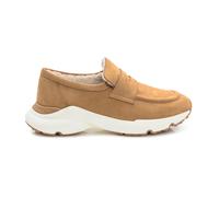 Tod's, Femme, Chaussures, Brun, Taille: 38 1/2 EU Mocassin en daim doublé de peau lainée