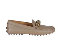 Tod's, Femme, Chaussures, Brun, Taille: 38 1/2 EU Mocassins en cuir faits main Couleur cappuccino