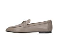 Tod's - Logo Plaque Leather Mocassins - Femme - Chaussures - Gris - Taille: 36 1/2 EU