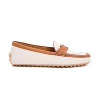 Tod's - Mocassins de conduite en cuir beige - Femme - Chaussures - Blanc - Taille: 40 EU
