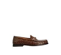 Tod's - Mocassins en cuir gaufré Oval-T - Femme - Chaussures - Brun - Taille: 39 EU