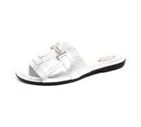 Tod's - Sandale Argentée à Franges - Femme - Chaussures - Gris - Taille: 36 EU
