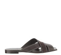 Tod's, Femme, Chaussures, Brun, Taille: 38 EU Sandales Tressées