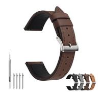 TODYSTRAP Bracelet Montre en Cuir 18mm, Bracelet de Montre Marron pour Homme, Bracelets Montres Souple de Remplacement, Montre Bracelet avec Boucle en Acier inoxydable, 18mm 20mm 22mm 24mm