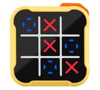 Toe électronique ABS 9 x 9 x 2,8 cm Tictactoe avec Mode Ki - Jeu de mémoire - Jeu Toe - Jouet d'entraînement de mémoire Compact pour Enfants et Adultes - Travail de Voyage - Jeux