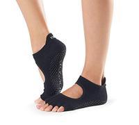 Toe Sox Chaussettes - pour Le Yoga - pour Homme et Femme - Orteils Ouverts L Noir