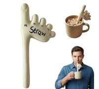 Toe-tal Paille, bâtons de boisson réutilisables en céramique de 17 cm, la façon la plus étrange de siroter votre boisson, cadeau humoristique foncé pour les amateurs de farce, pour les fêtes, les