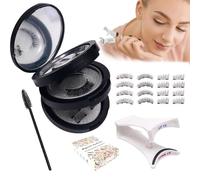 TOEECY 1Cils Magnétiques Réutilisables Kit Complet Boîte Miroir Applicateur Mascara Naturels Volumisant Regard Intense